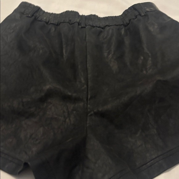 Free People Black High Waist Shorts SZ XL Roma Vegan Suede casual moto boho - Picture 11 of 13